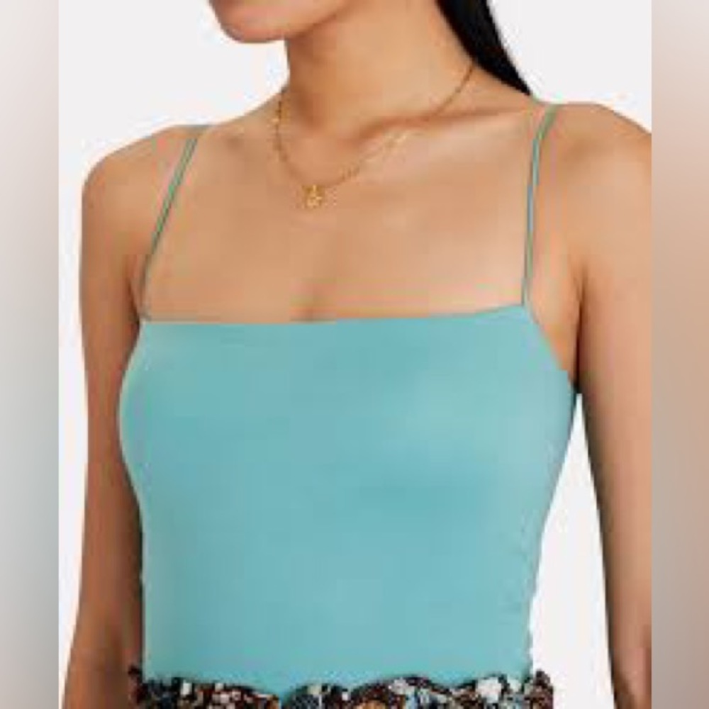 🩵 REVOLVE ENZA COSTA Essential Strappy Tank in Aqua Large